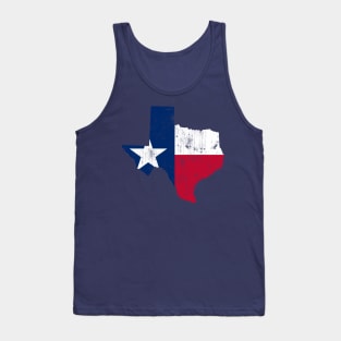 Texas Flag Map Texan Vintage Distressed Fade Tank Top